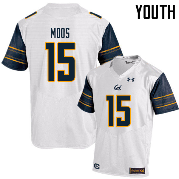 Youth #15 Ben Moos Cal Bears UA College Football Jerseys Sale-White - Click Image to Close